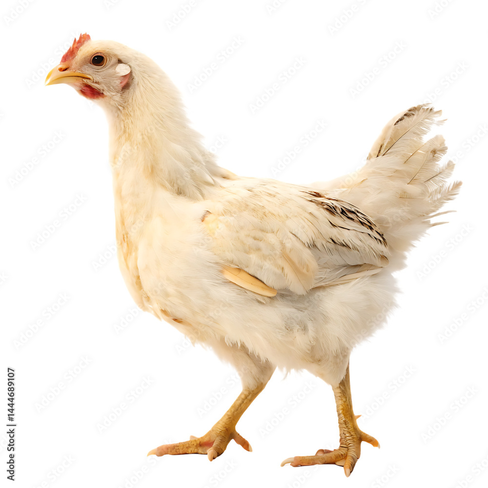 Fototapeta premium A chicken isolated on a transparent background