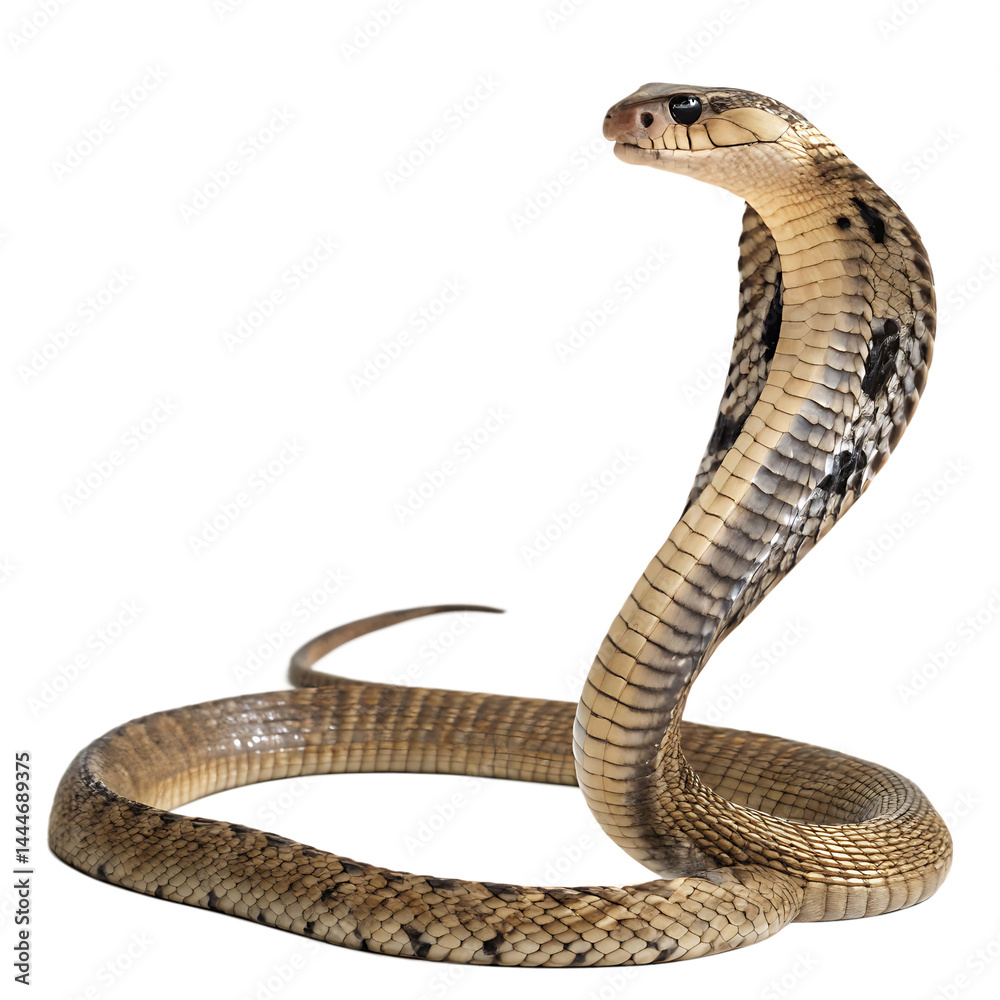 Fototapeta premium A cobra isolated on a transparent background