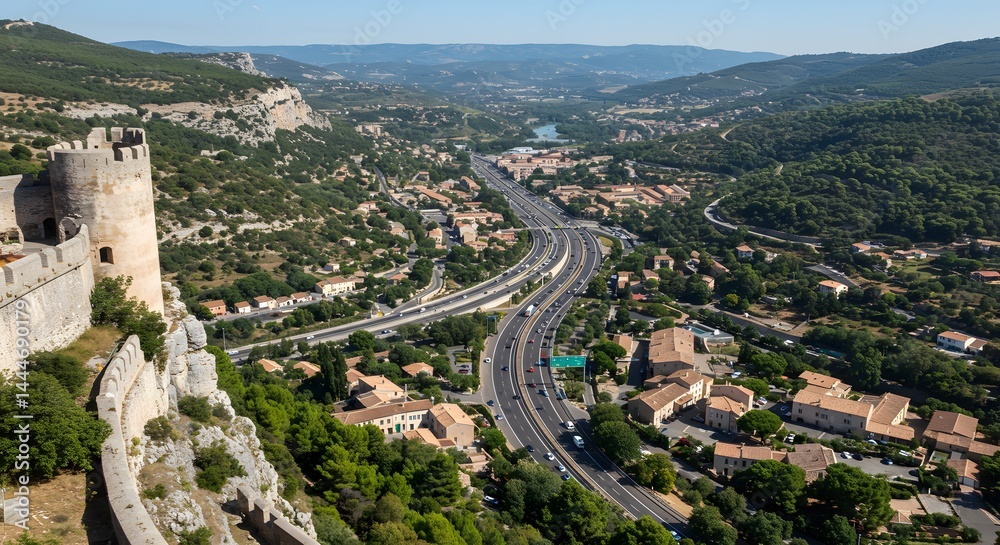 Obraz premium Castle Highway Landscape View