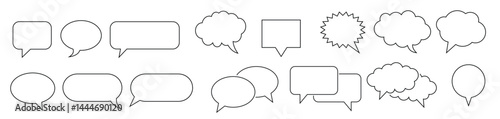Blank chat bubbles. Suitable for design elements of infographic