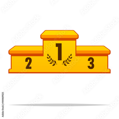 Winner podium stage vector isolated illustration
