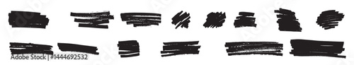 Set of grunge roughly torn shapes. Marker highlighter collection. Vector background. Edge frames bundle. Distressed strokes, spots, borders and dividers