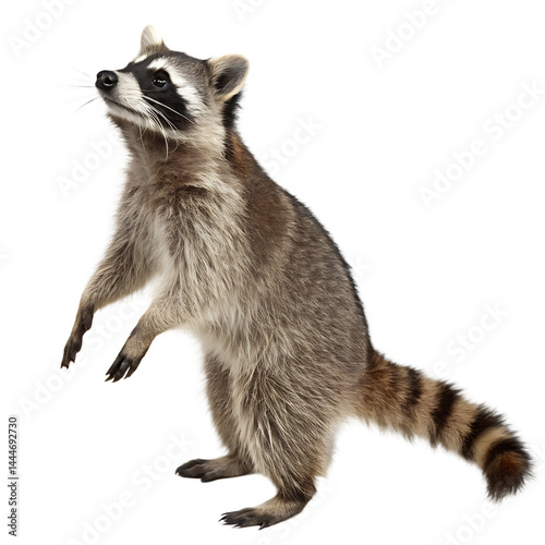 A raccoon isolated on a transparent background