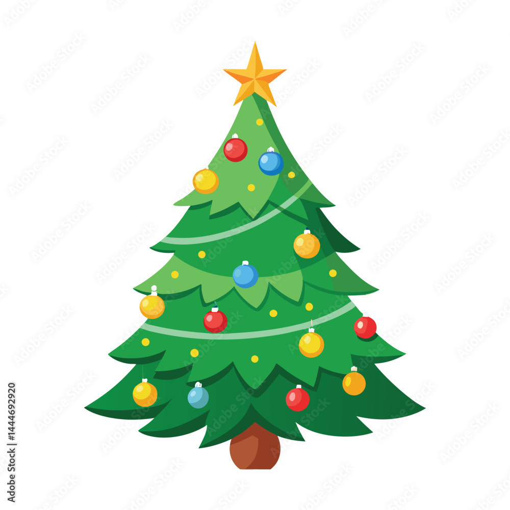 Fototapeta premium Christmas Tree Vector Illustration