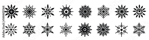 Snowflake logo icon set