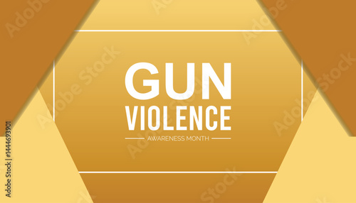 June is Gun Violence Awareness Month. Vector template Design for banner, greeting card, poster, prints, social media post ,flyer , T shirt with background.