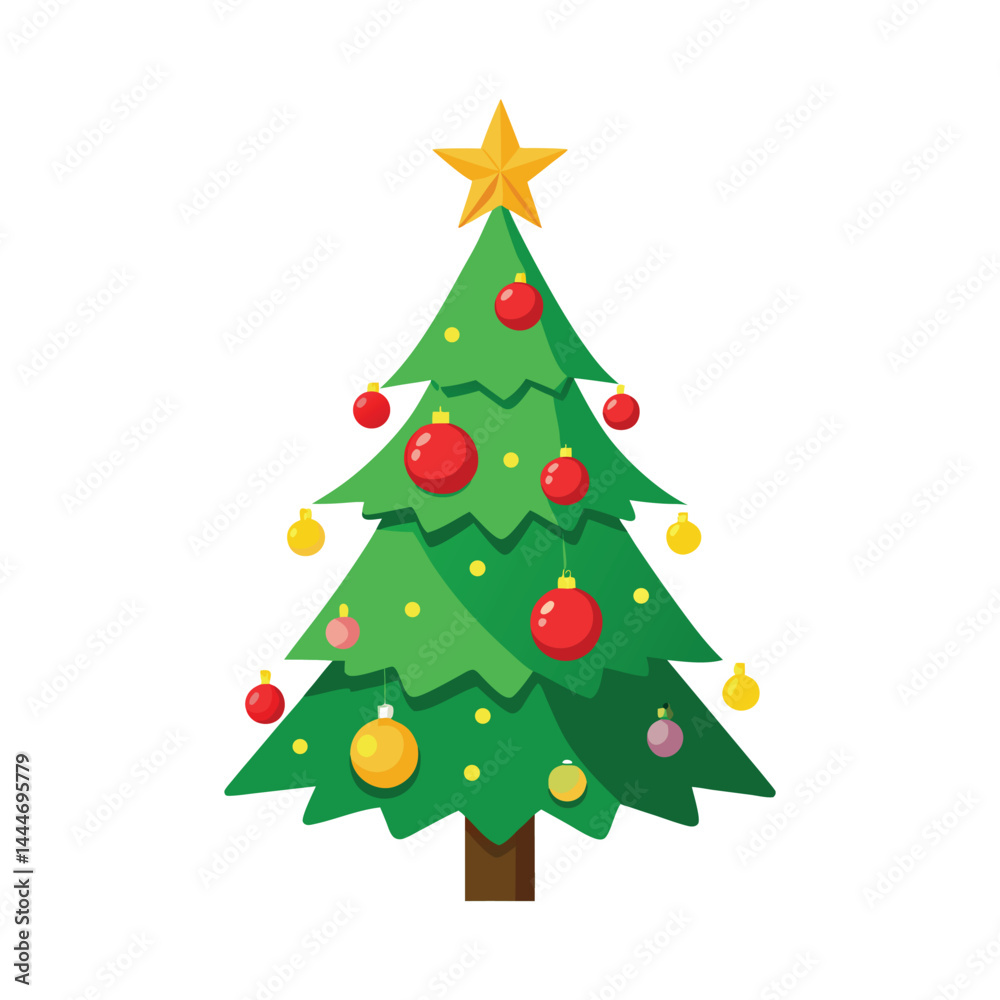 christmas tree on white background christmas tree on white background