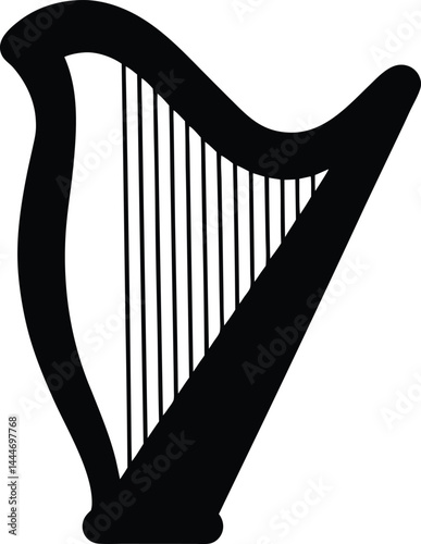 Harp Silhouette Icon