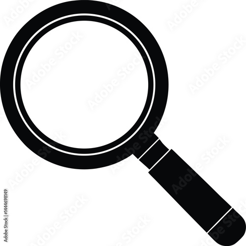 Magnifying Glass Icon Silhouette