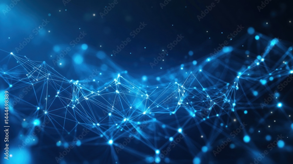 Abstract network of interconnected points and lines Abstract network of interconnected points and lines