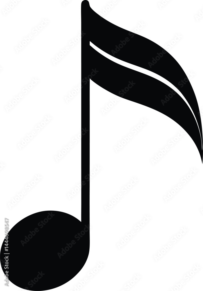 Music Note Icon Silhouette Music Note Icon Silhouette