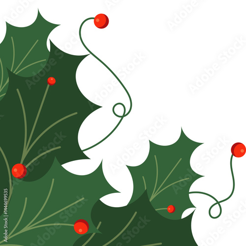 Christmas Leaves Corner