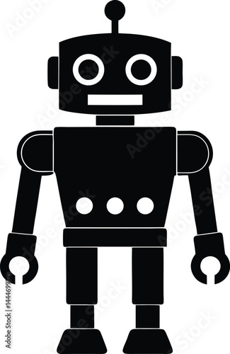 Toy Robot Silhouette Icon