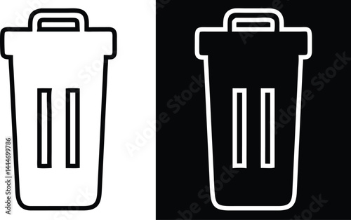 Trash Can Icons Set - Filled, Outline, Line, and Stroke Styles