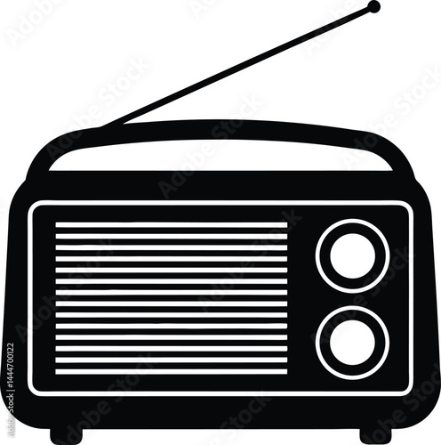 Vintage Radio Silhouette Icon