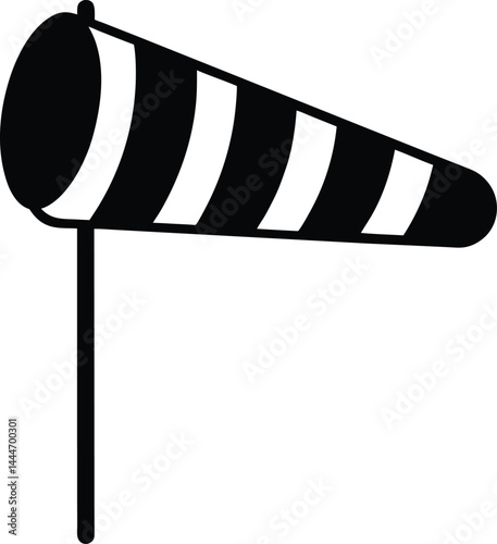 Wind Sock Icon Silhouette