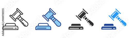 Auction Icon Multiple Style Vector Collection 