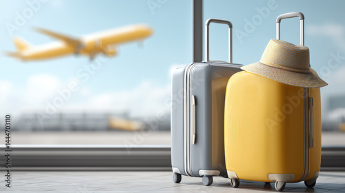 Obraz na płótnie Travel Luggage at Airport Departure w salonie
