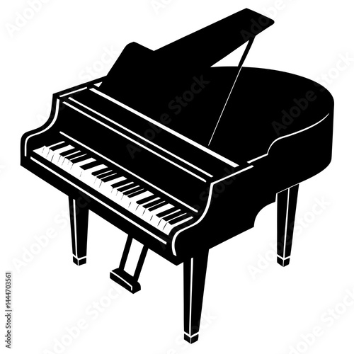 piano and music notes
