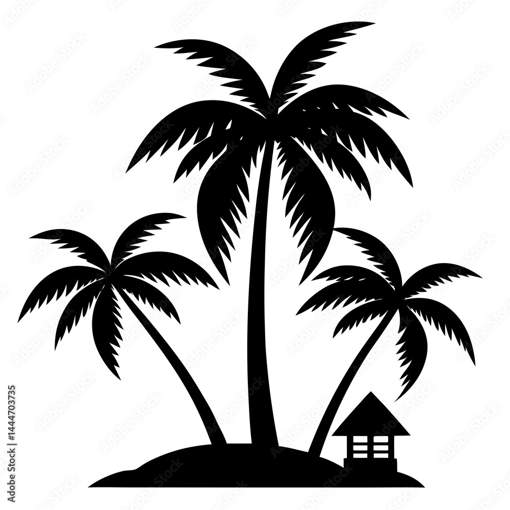 Fototapeta premium silhouettes of palm trees