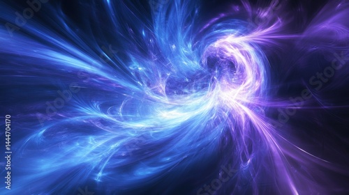 Wallpaper Mural Abstract swirling nebula of vibrant blues and purples (1) Torontodigital.ca
