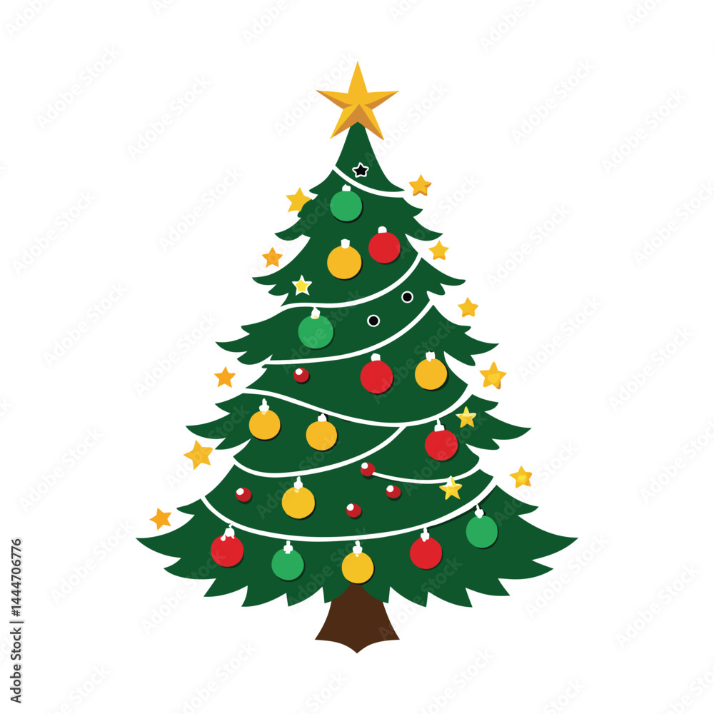 christmas tree on white background christmas tree on white background