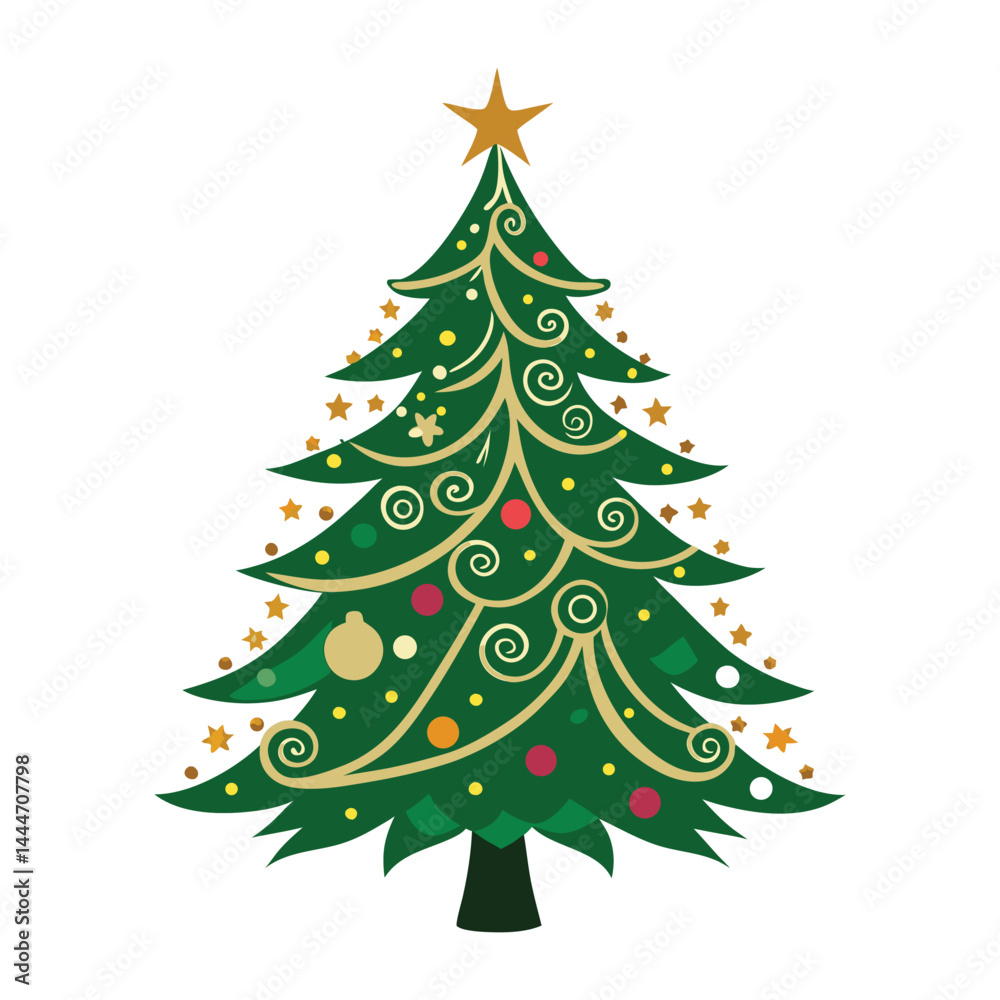 christmas tree on white background christmas tree on white background