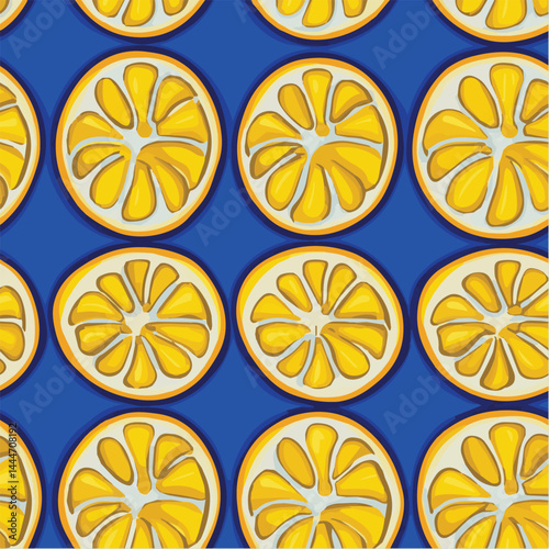 Vector illustration seamless pattern of lemon abstract concept