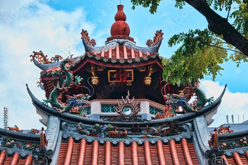 Singapore - August 16, 2024: The taoist Thian Hock Keng Temple or Temple of Heavenly Happiness in Chinatown
