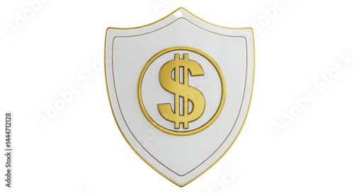 Free Download Isolated Dollar Sign on Shield Protection Symbol - GFXLoad