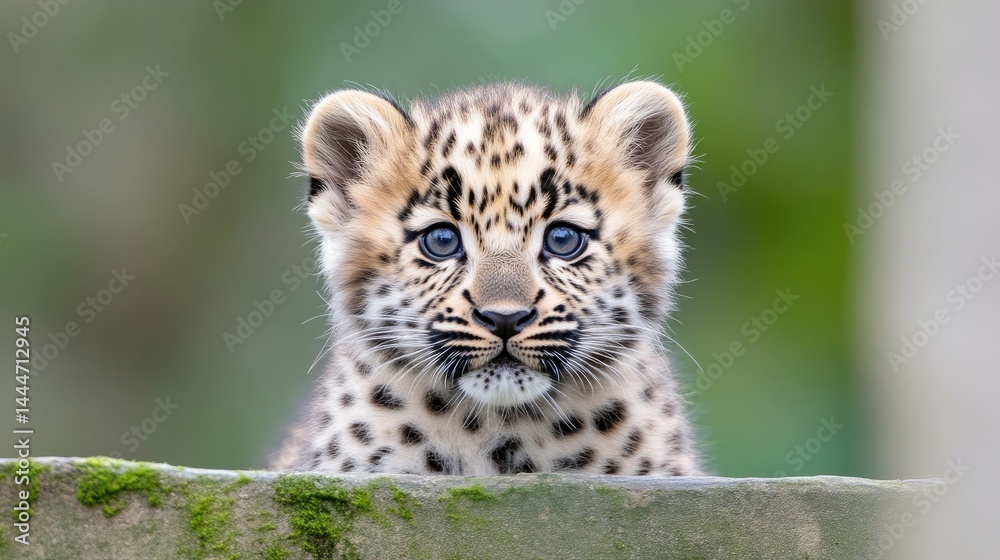 Obraz premium Adorable leopard cub