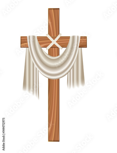 Christian Cross. Congratulations on Palm Sunday, Easter and the Resurrection.
