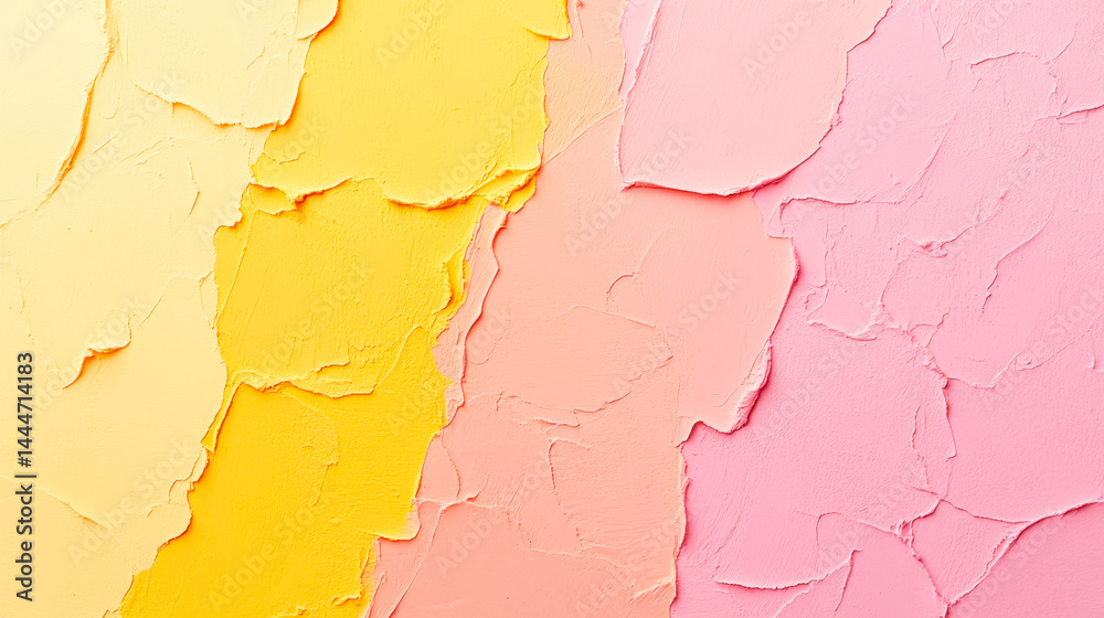 Obraz premium Soft pink to honey yellow gradient background with subtle texture for branding and product displays