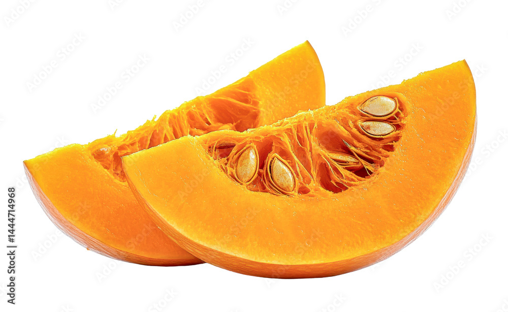 Fototapeta premium pumpkin slices isolated on white background