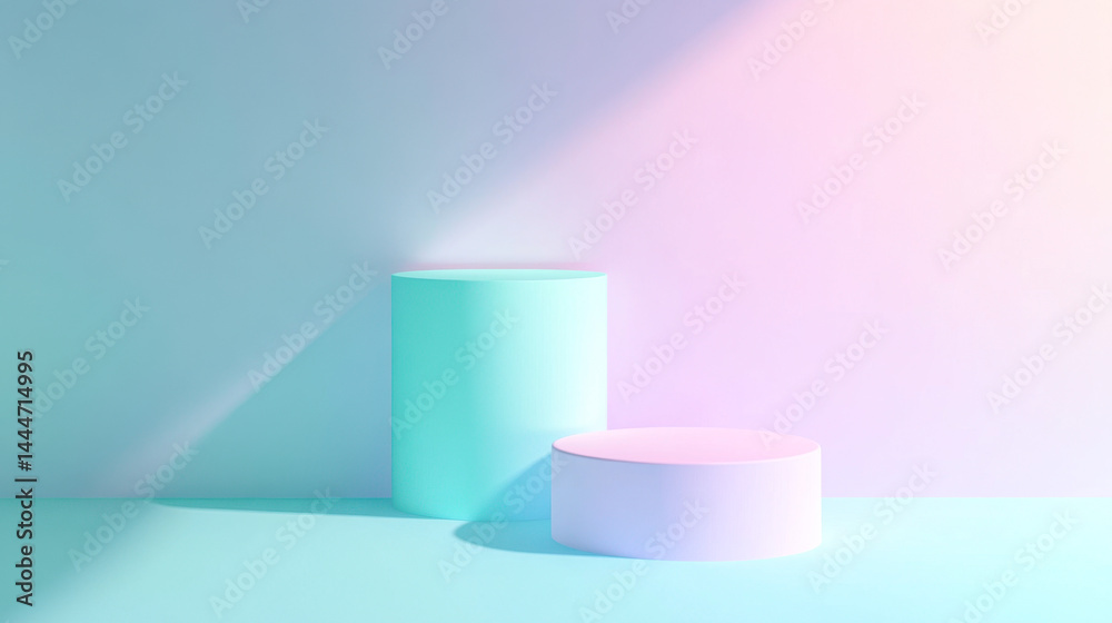 Minimal gradient composition with soft light blue and green hues for artistic display Minimal gradient composition with soft light blue and green hues for artistic display