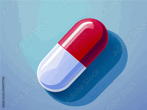 red and blue capsules