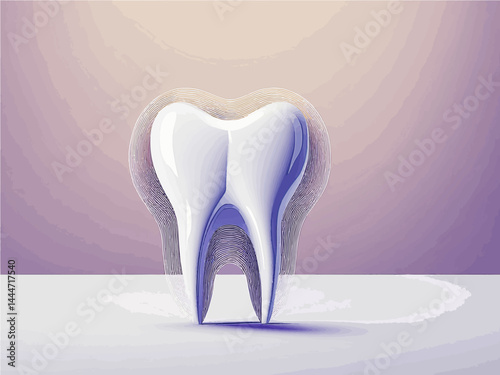 3d rendered illustration of a tooth