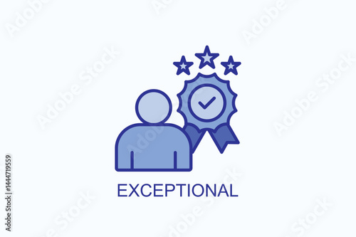 Exceptional Icon Or Logo Isolated Illustration