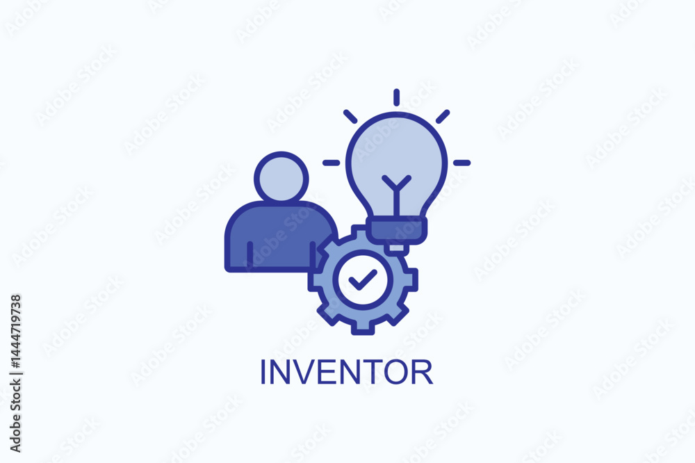 Inventor Icon Or Logo Isolated Illustration Inventor Icon Or Logo Isolated Illustration