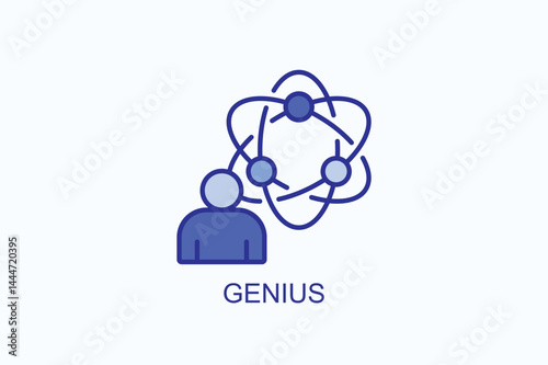 Genius Icon Or Logo Isolated Illustration