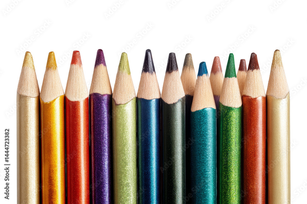 Studio photography of colorful pencil tips Studio photography of colorful pencil tips