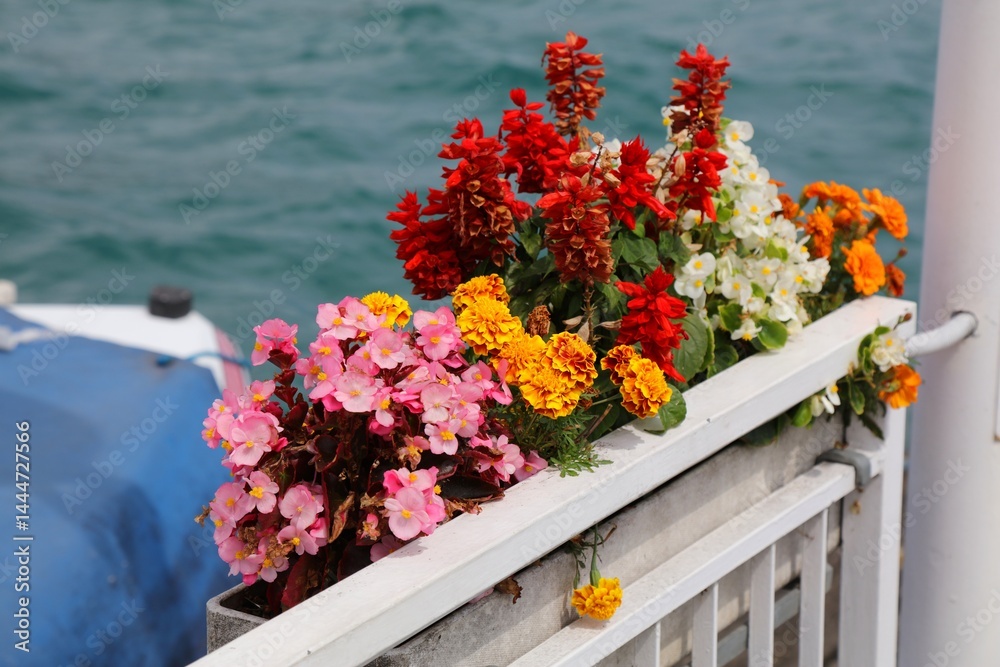 Town flower decoration in Austria