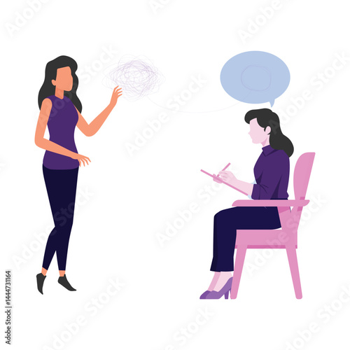 psychiatric help Vector illustration which can easily modify 

