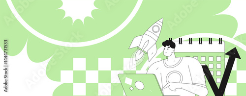Wallpaper Mural Virtual characters social communication concept business flat vector hand drawn illustration
 Torontodigital.ca