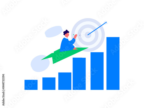 Virtual characters social communication concept business flat vector hand drawn illustration
