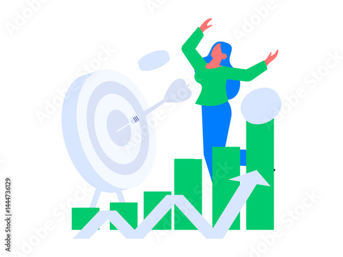 Virtual characters social communication concept business flat vector hand drawn illustration
