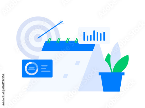 Virtual characters social communication concept business flat vector hand drawn illustration
