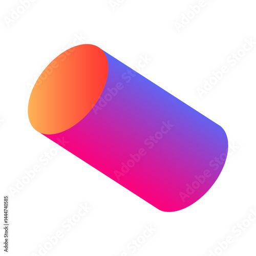 colorful 3D cylinder illustration