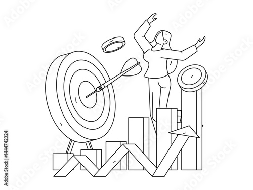 Virtual characters social communication concept business flat vector hand drawn illustration
