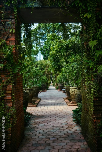 Singapore - January 18, 2025: The Sang Nila Utama Garden at Fort Canning Park